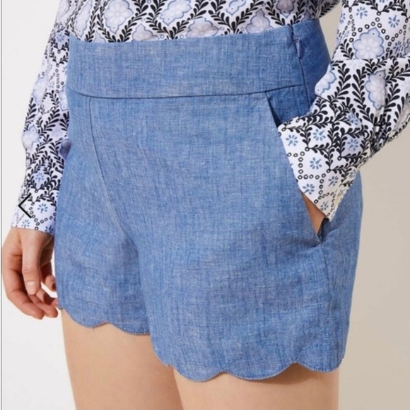 LOFT Pants - Loft scallop hem shorts